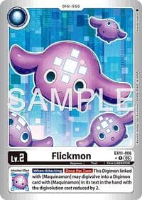 Flickmon (Limited Foil) - Dawn of Liberator - Digimon Card Game card