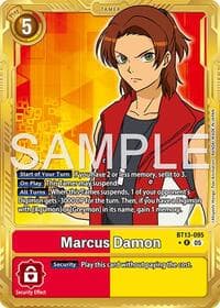 Marcus Damon - BT13-095 (Gold Border) - Advanced Booster Digimon Generation - Digimon Card Game card