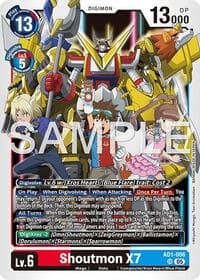 Shoutmon X7 - Advanced Booster Digimon Generation - Digimon Card Game card