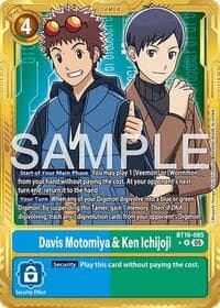 Davis Motomiya & Ken Ichijoji (Gold Border) - Advanced Booster Digimon Generation - Digimon Card Game card
