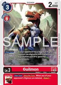 Guilmon - ST7-03 (Reprint) - Advanced Booster Digimon Generation - Digimon Card Game card