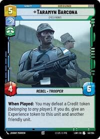 Taramyn Barcona - Eyes Front! - A Lawless Time - Star Wars: Unlimited card