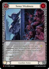 Sense Weakness (Blue) (Extended Art) - Compendium of Rathe - Flesh and Blood TCG card
