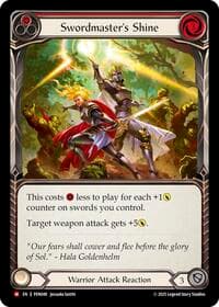 Swordmaster's Shine (Red) - Compendium of Rathe - Flesh and Blood TCG card
