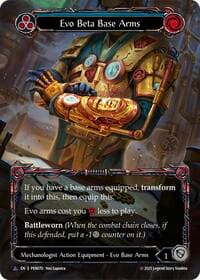 Evo Beta Base Arms (Blue) (Marvel) - Compendium of Rathe - Flesh and Blood TCG card