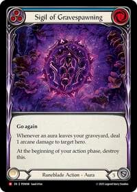 Sigil Of Gravespawning (Blue) - Compendium of Rathe - Flesh and Blood TCG card