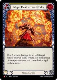 Glyph Destruction Nodes (Yellow) - Compendium of Rathe - Flesh and Blood TCG card