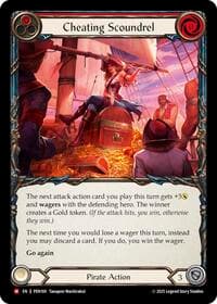 Cheating Scoundrel (Red) - Compendium of Rathe - Flesh and Blood TCG card