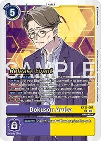 Dokuson Aruba - Dawn of Liberator Release Event Cards - Digimon Card Game card
