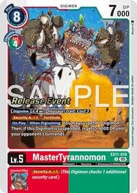 MasterTyrannomon - Dawn of Liberator Release Event Cards - Digimon Card Game card