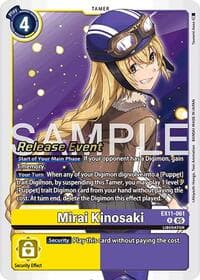 Mirai Kinosaki - Dawn of Liberator Release Event Cards - Digimon Card Game card