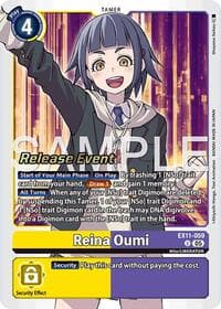Reina Oumi - Dawn of Liberator Release Event Cards - Digimon Card Game card