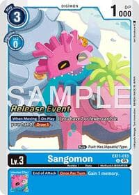 Sangomon - Dawn of Liberator Release Event Cards - Digimon Card Game card