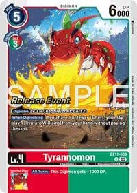 Tyrannomon - Dawn of Liberator Release Event Cards - Digimon Card Game card
