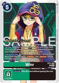 Winr - Dawn of Liberator Release Event Cards - Digimon Card Game card