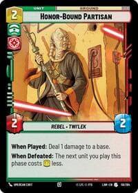 Honor-Bound Partisan - A Lawless Time - Star Wars: Unlimited card