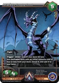 Avarice, Grasping Greed - Ancient Alphas - Alpha Clash card
