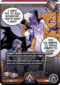 Entropy, Order to Erase - Ancient Alphas - Alpha Clash card