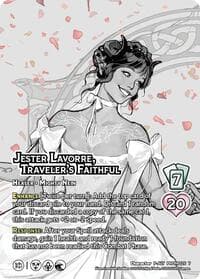 Jester Lavorre, Traveler's Faithful (Embossed Wedding Promo) - UniVersus Promos - UniVersus card