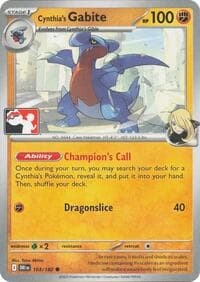 Cynthia's Gabite - Prize Pack Series Cards - Pokemon card