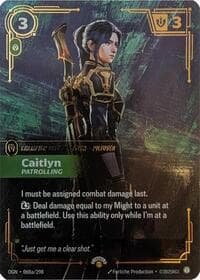 Caitlyn, Patrolling - Riftbound Promotional Cards - Riftbound: League of Legends Trading Card Game card