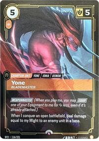 Yone, Blademaster - Riftbound Organized Play Promotional Cards - Riftbound: League of Legends Trading Card Game card