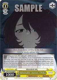 Admirable Junior, Chika - Makeine: Too Many Losing Heroines! - Weiss Schwarz card