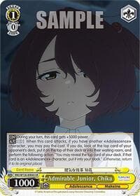 Admirable Junior, Chika (SR) - Makeine: Too Many Losing Heroines! - Weiss Schwarz card