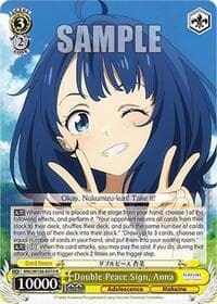 Double Peace Sign, Anna - Makeine: Too Many Losing Heroines! - Weiss Schwarz card