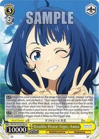 Double Peace Sign, Anna (SR) - Makeine: Too Many Losing Heroines! - Weiss Schwarz card