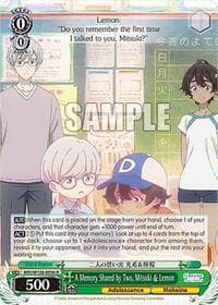 A Memory Shared by Two, Mitsuki & Lemon - Makeine: Too Many Losing Heroines! - Weiss Schwarz card