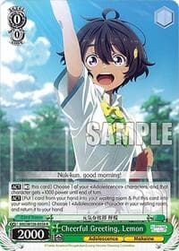 Cheerful Greeting, Lemon - Makeine: Too Many Losing Heroines! - Weiss Schwarz card