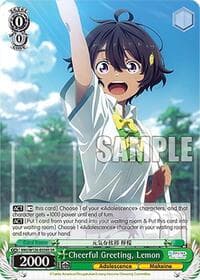 Cheerful Greeting, Lemon (SR) - Makeine: Too Many Losing Heroines! - Weiss Schwarz card