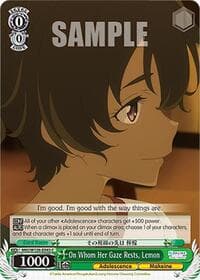 On Whom Her Gaze Rests, Lemon - Makeine: Too Many Losing Heroines! - Weiss Schwarz card
