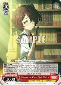 Literature Club Girl, Chika - Makeine: Too Many Losing Heroines! - Weiss Schwarz card