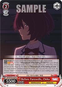 Before Farewells, Chika - Makeine: Too Many Losing Heroines! - Weiss Schwarz card