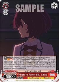 Before Farewells, Chika (SR) - Makeine: Too Many Losing Heroines! - Weiss Schwarz card