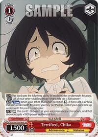 Terrified, Chika (SR) - Makeine: Too Many Losing Heroines! - Weiss Schwarz card