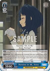 Heroine in 4K, Anna - Makeine: Too Many Losing Heroines! - Weiss Schwarz card