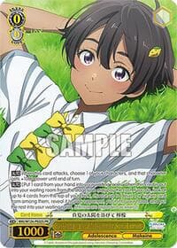 Basking in the Midsummer Sun, Lemon (PR) (Foil) - Makeine: Too Many Losing Heroines! - Weiss Schwarz card