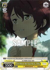 On Whom Her Gaze Rests, Chika - Makeine: Too Many Losing Heroines! - Weiss Schwarz card