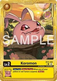 Koromon - BT21-004 (Gold Border) - Advanced Booster Digimon Generation - Digimon Card Game card