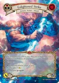 Enlightened Strike (Red) (Extended Art) (ANQ000) - Compendium of Rathe - Antiquity Pack - Flesh and Blood TCG card