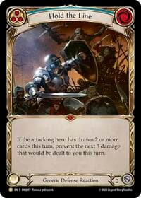 Hold The Line (Blue) (ANQ017) - Compendium of Rathe - Antiquity Pack - Flesh and Blood TCG card