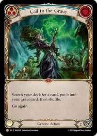 Call To The Grave (Blue) (ANQ019) - Compendium of Rathe - Antiquity Pack - Flesh and Blood TCG card