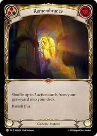 Remembrance (Yellow) (ANQ026) - Compendium of Rathe - Antiquity Pack - Flesh and Blood TCG card