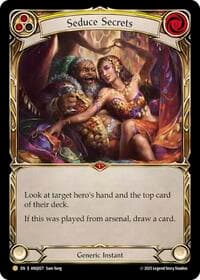 Seduce Secrets (Yellow) (ANQ027) - Compendium of Rathe - Antiquity Pack - Flesh and Blood TCG card