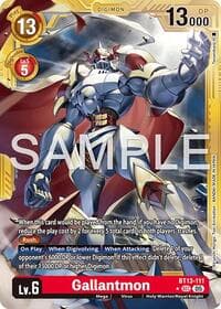 Gallantmon - BT13-111 (Gold Border) - Advanced Booster Digimon Generation - Digimon Card Game card