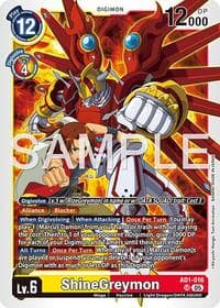 ShineGreymon - AD1-016 - Advanced Booster Digimon Generation - Digimon Card Game card