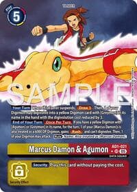 Marcus Damon & Agumon (Alternate Art) - Advanced Booster Digimon Generation - Digimon Card Game card